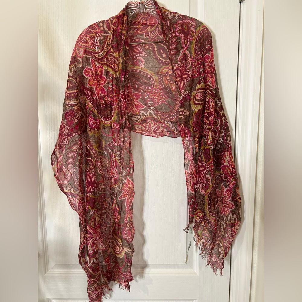 Ann Taylor LOFT Vibrant Floral Scarf long